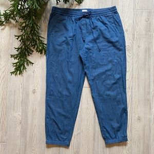 J. Crew Factory chambray drawstring pants